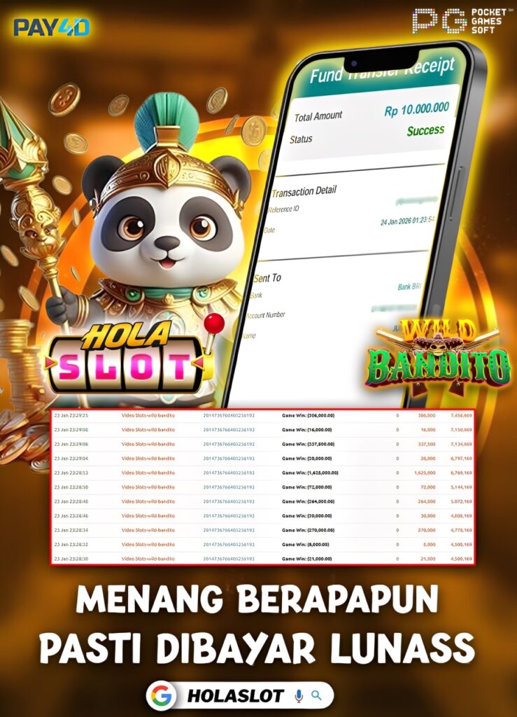 JACKPOT SLOT WILD BANDITO 24 JANUARI 2026